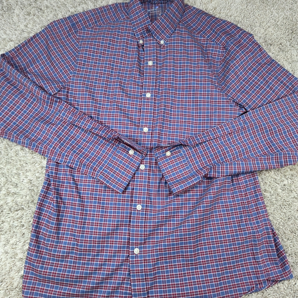 Vineyard Vines OTG On-The-Go Performance brrr° Cooling Plaid Shirt M Medium Stre